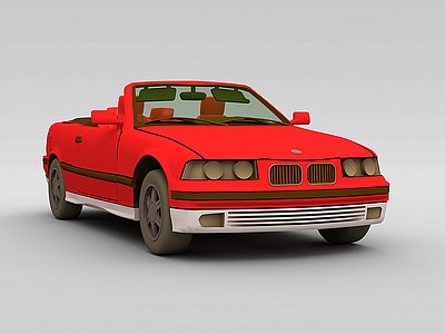 3d高级红色跑车模型