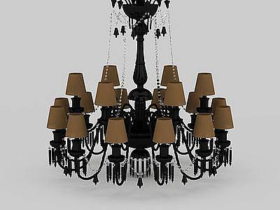 3d豪华客厅吊灯免费模型