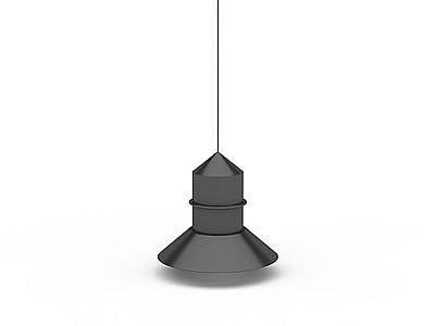 3d黑色室外吊灯免费模型