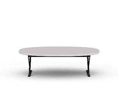3d白色现代圆桌免费模型