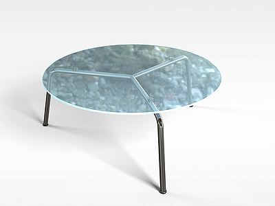 圆形玻璃桌子模型3d模型