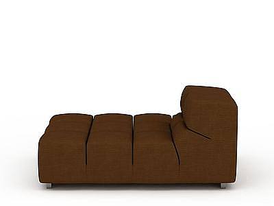 3d褐色布艺沙发免费模型