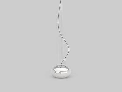 3d创意银色吊灯免费模型