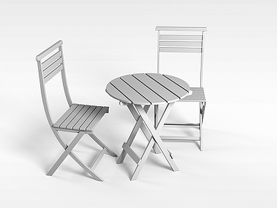 沙滩休闲桌椅模型3d模型