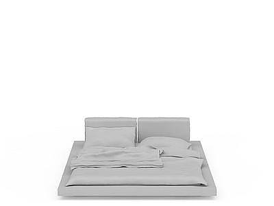 3d休闲双人床免费模型