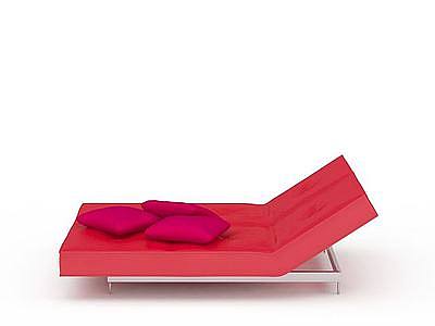 3d粉色沙滩床免费模型