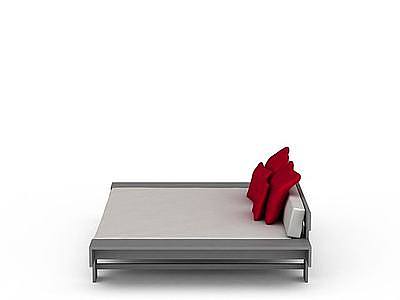 3d现代简约式硬床免费模型