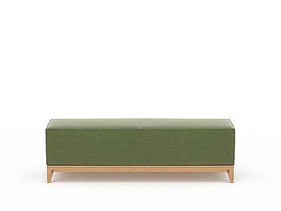 3d绿色沙发凳免费模型