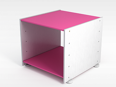 3d粉色金属展柜模型