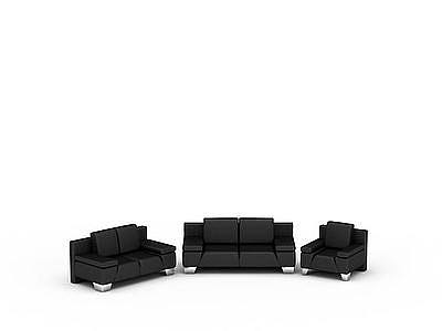 3d黑色办公沙发免费模型