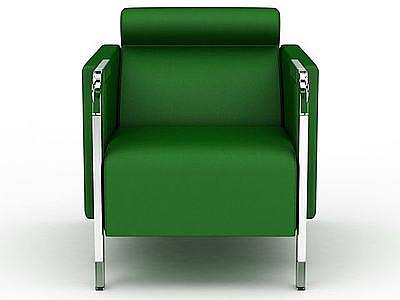 简约绿色沙发模型3d模型