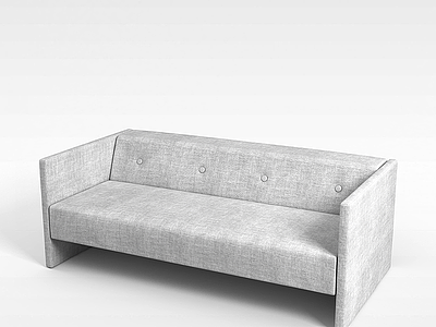 灰色简约版沙发模型3d模型
