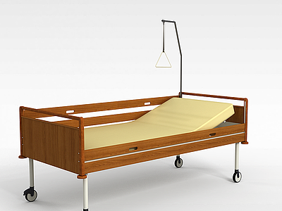3d实木护理床模型