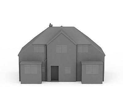 灰色房屋模型3d模型