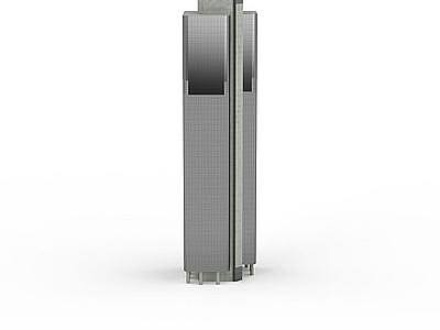 3d银灰色高楼大厦免费模型