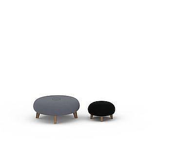 3d圆形沙发凳免费模型