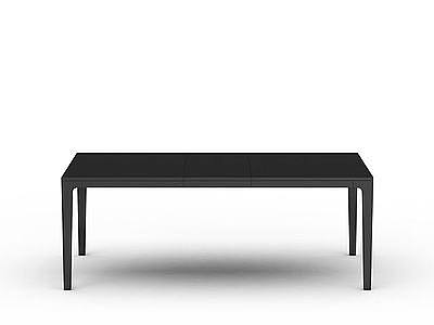 黑色木质桌子模型3d模型