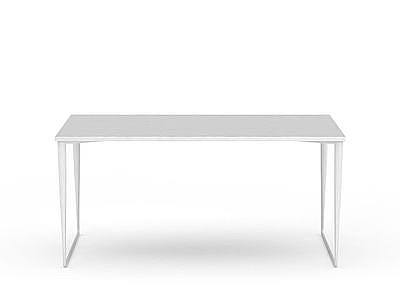 白色长桌子模型3d模型