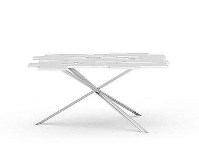 不规则白色桌子模型3d模型