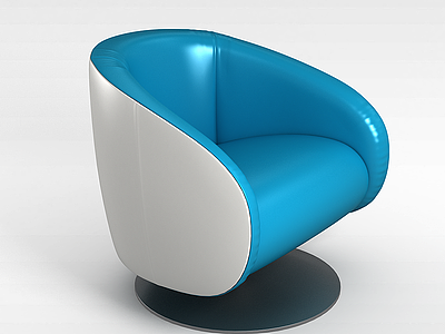 3d<font class='myIsRed'>蓝色</font>沙发椅模型