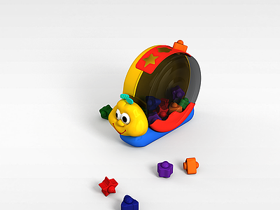 3d蜗牛玩具模型