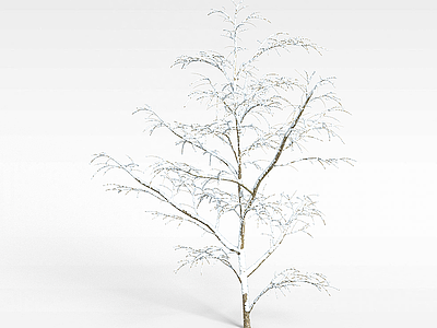3d堆雪绿化树模型