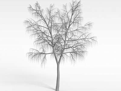 3d冬天枯树模型