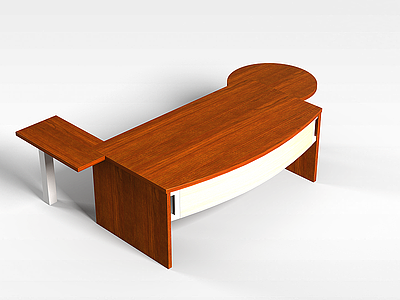 3d木质办公桌模型