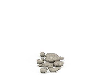 公园石头模型3d模型