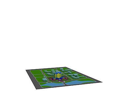 城市地形模型模型3d模型