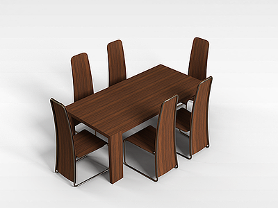 木质桌椅模型3d模型