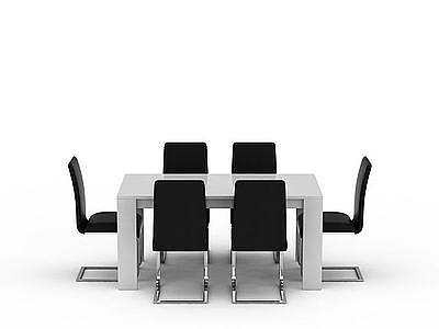 简约会议室桌椅模型3d模型
