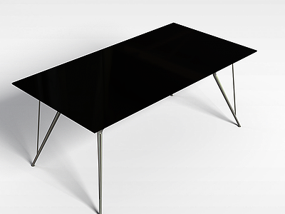 3d黑色桌子模型