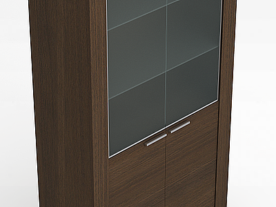 3d玻璃木柜模型