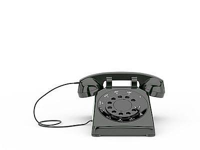 欧式仿古电话模型