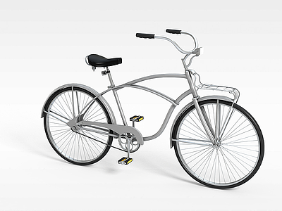 老式自行车模型3d模型