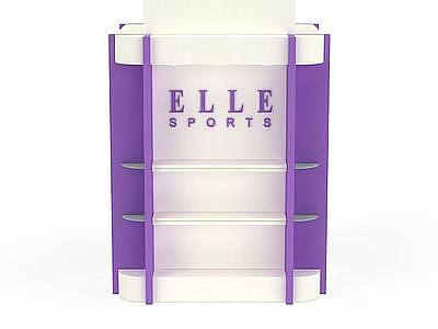3d紫色展示柜免费模型