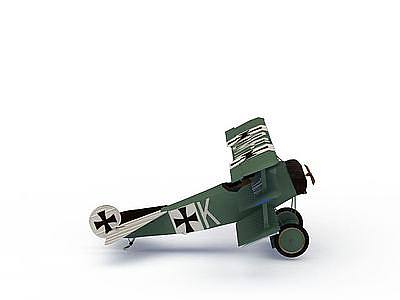 3d绿色飞机免费模型