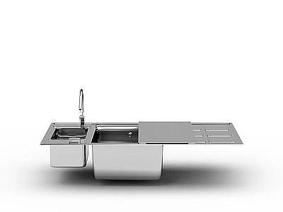 双槽洗碗池模型3d模型
