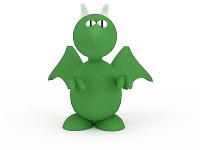 3d绿色蝙蝠玩具免费模型
