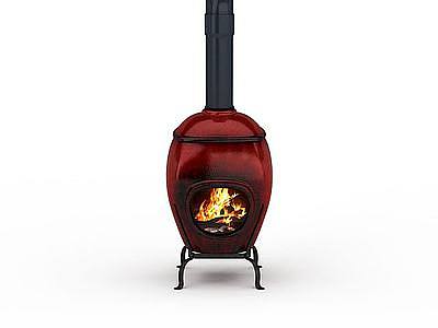 真火取暖炉子模型3d模型