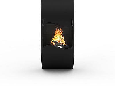 3d欧式真火壁炉免费模型