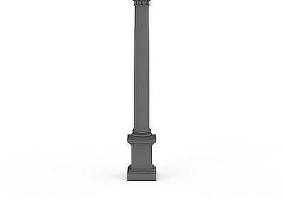欧式石膏雕花柱子模型3d模型