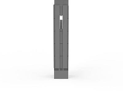 灰色水泥户外柱子模型3d模型
