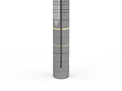 建筑圆形柱子模型