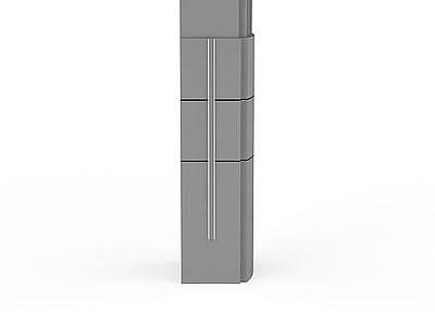 灰色柱子模型3d模型