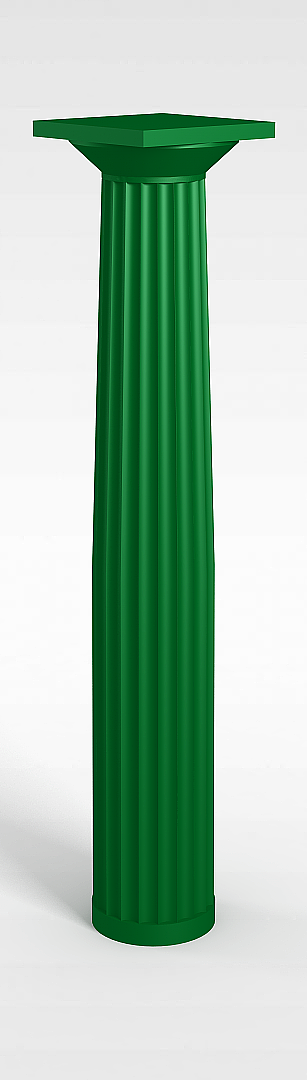 绿柱子模型3d模型