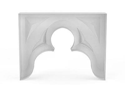 3d精美欧式拱形柱子免费模型