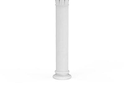 3d中式柱子石膏构件免费模型