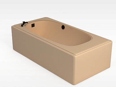 3d椭圆浴缸模型
